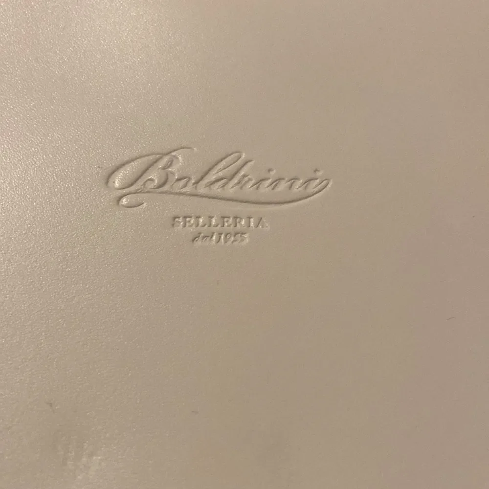 Boldrini Selleria leather envelope clutch White Vacchetta Leather